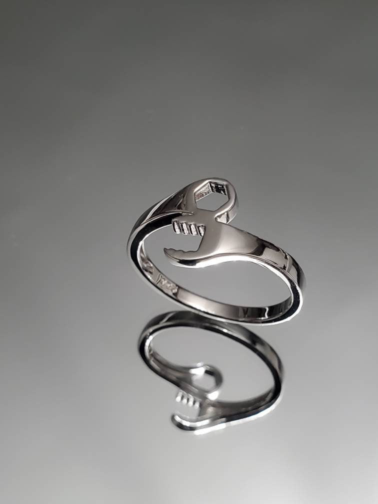 Wrench Women's Ring – Sterling Silver with High Polish Finish