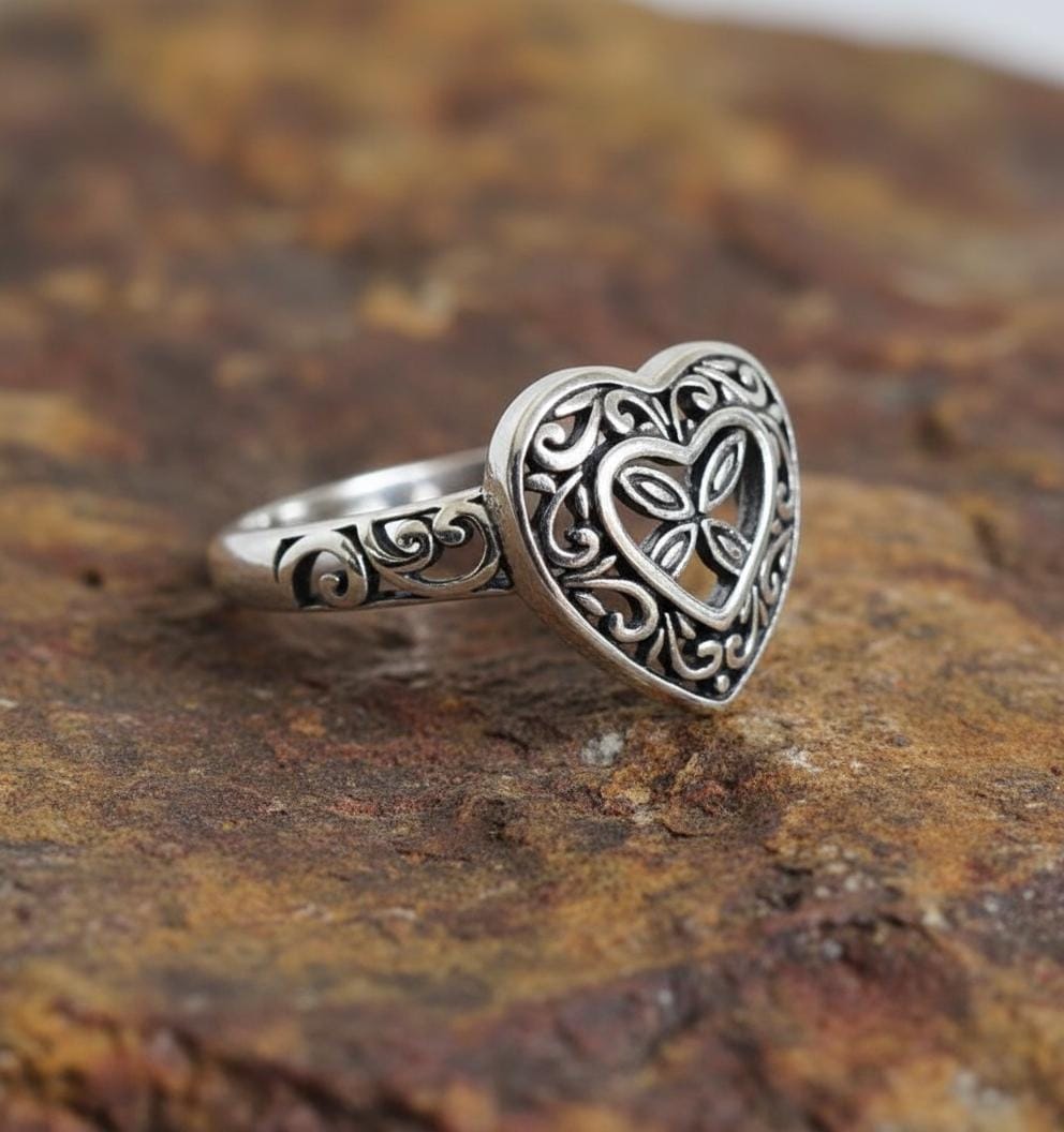 Inner Outer Love Ring – Sterling Silver with Oxidized Finish