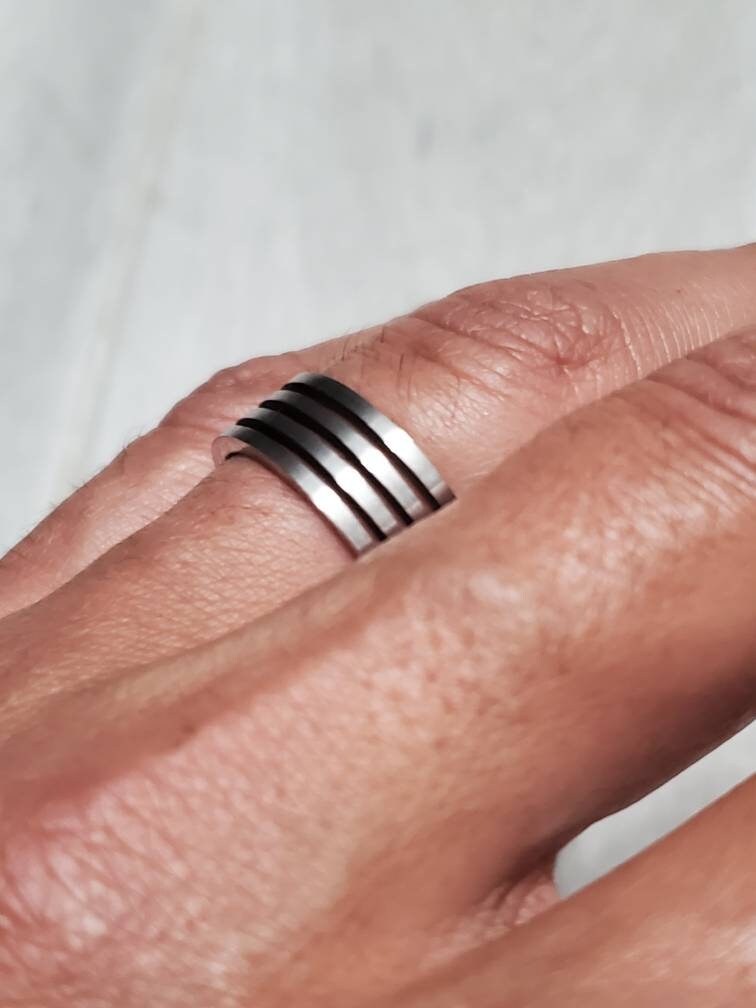 3 Stripes Band 316L Stainless Steel