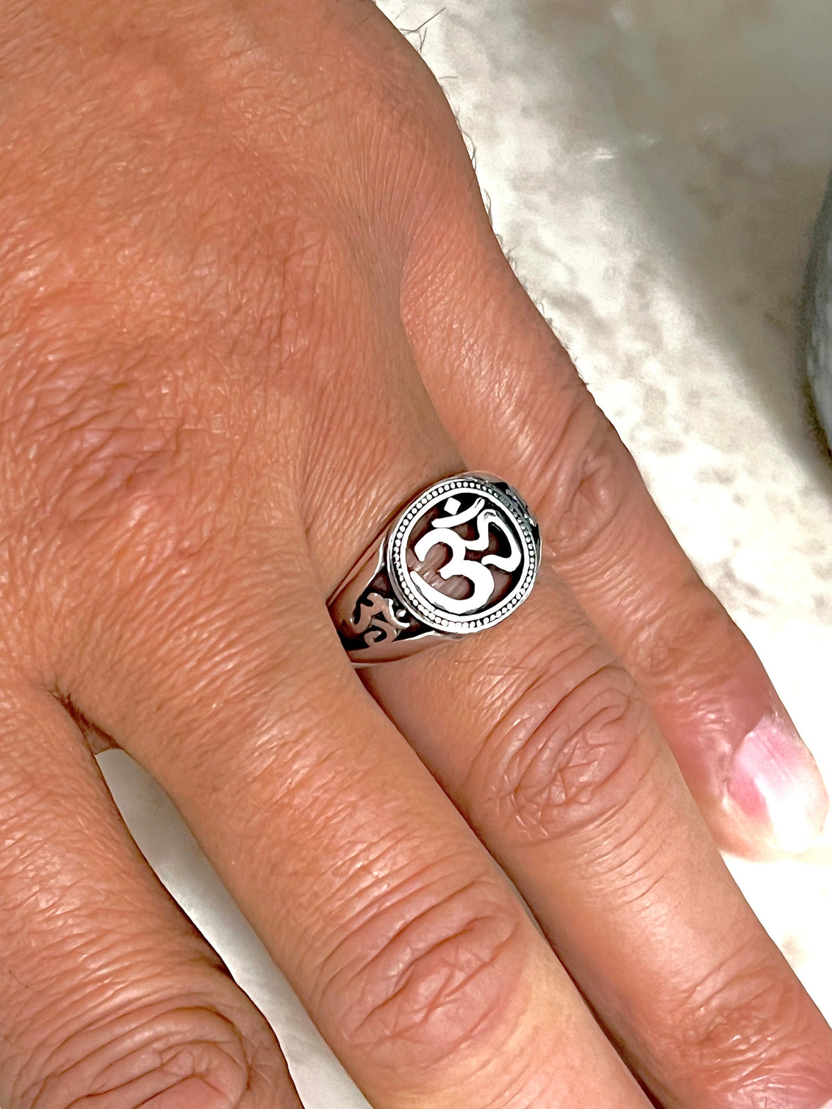 OM Ring – 925 Sterling Silver