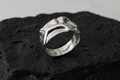 Foil Unisex Wedding Ring – Sterling Silver with 12.5mm Band Width