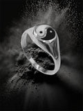 Yin Yang Balance in Onyx Statement Ring – Sterling Silver