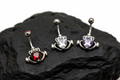 Claddagh Belly Button Ring – CZ Surgical Steel