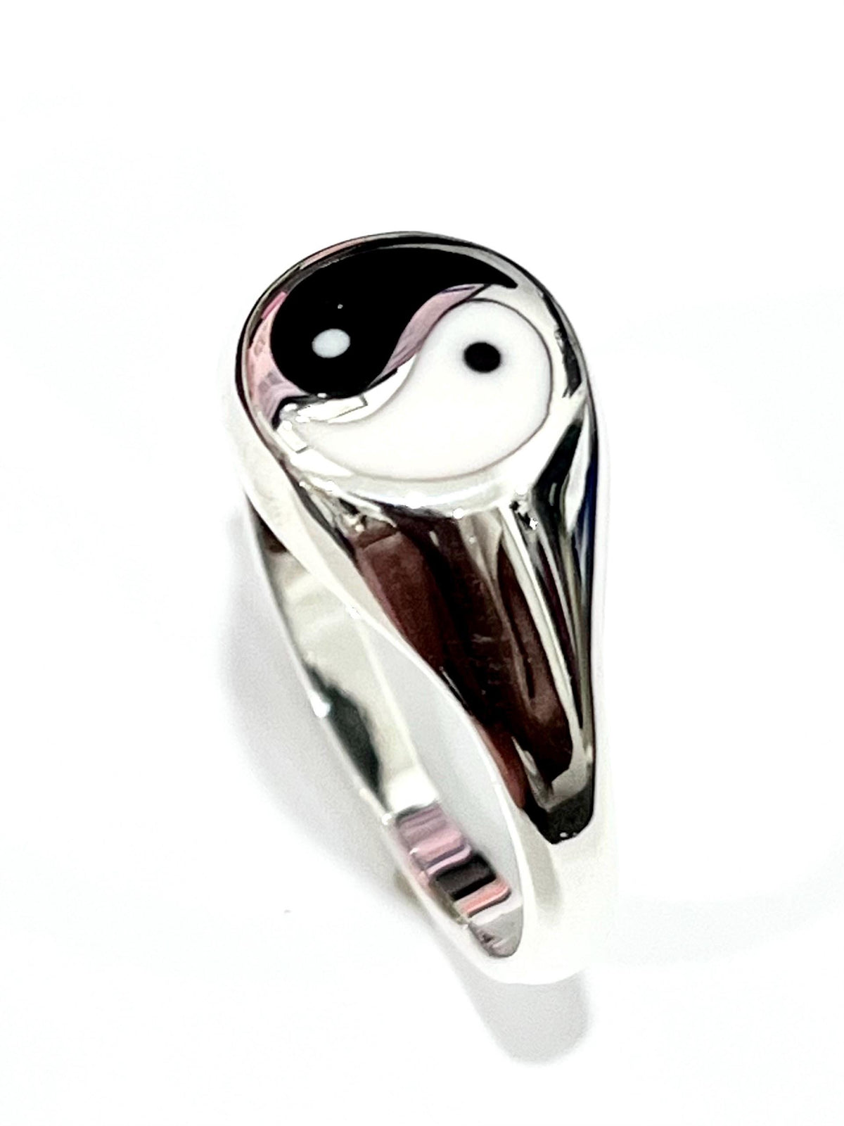 Yin Yang Balance in Onyx Statement Ring – Sterling Silver