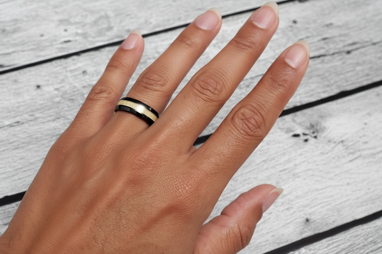 Black Tungsten Band Ceramic