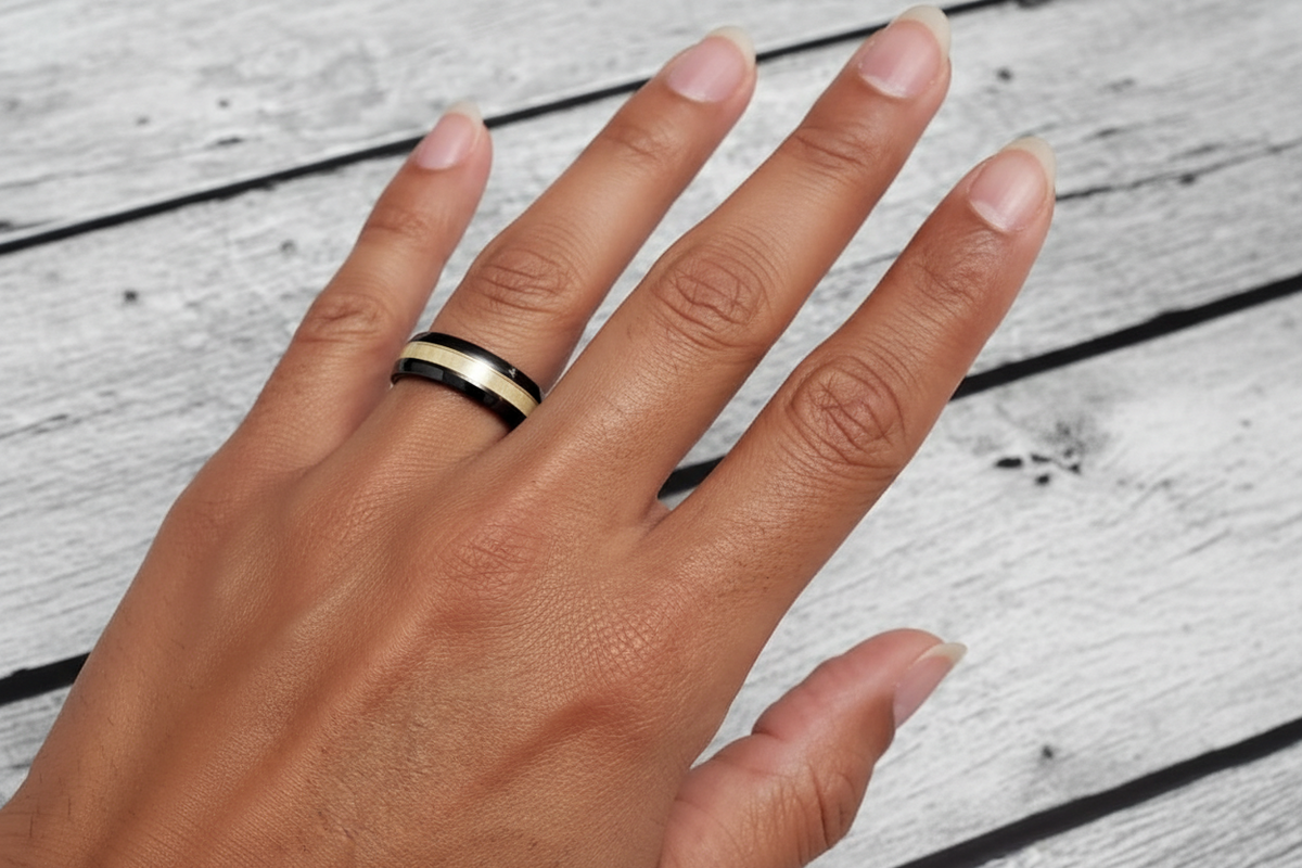 Black Tungsten Band Ceramic
