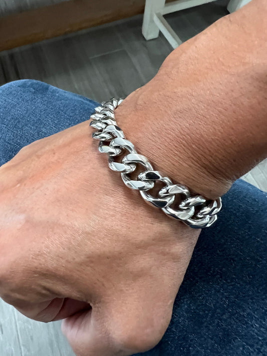 Rugged Cuban Chain Link Bracelet Unisex Bracelet