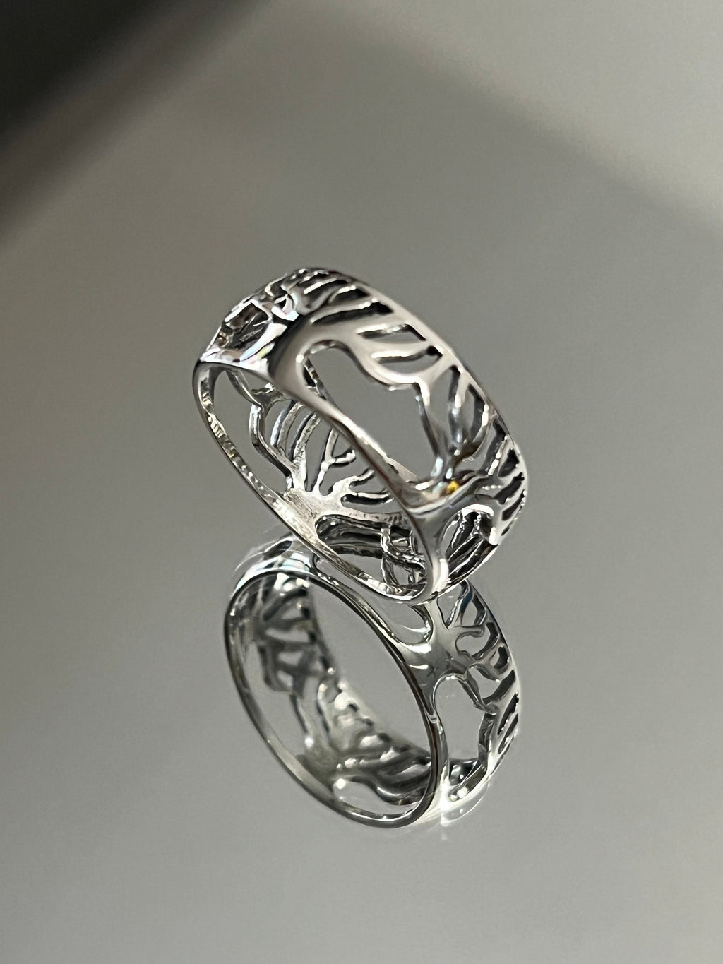 Tree of Life Men's Wedding Ring – Sterling Silver