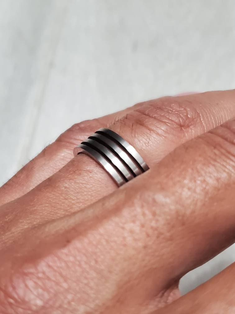 3 Stripes Band 316L Stainless Steel