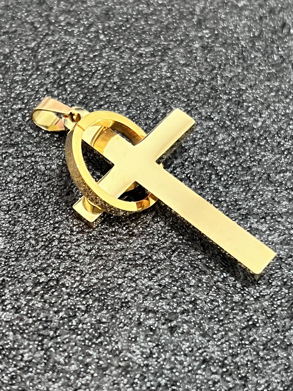 Pvd Coated Cross Men's Pendant – Stainless Steel
