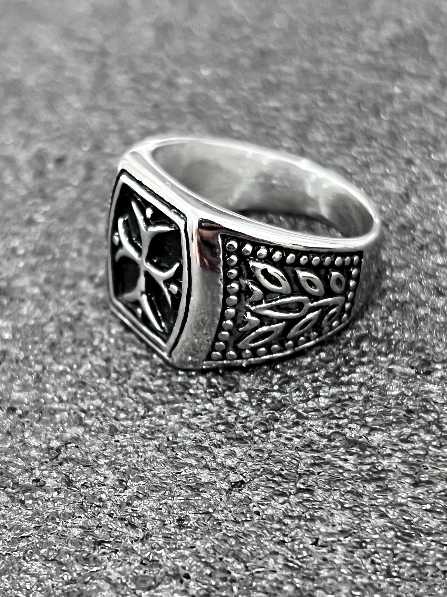 Cross Ring Stainless Steel Ring