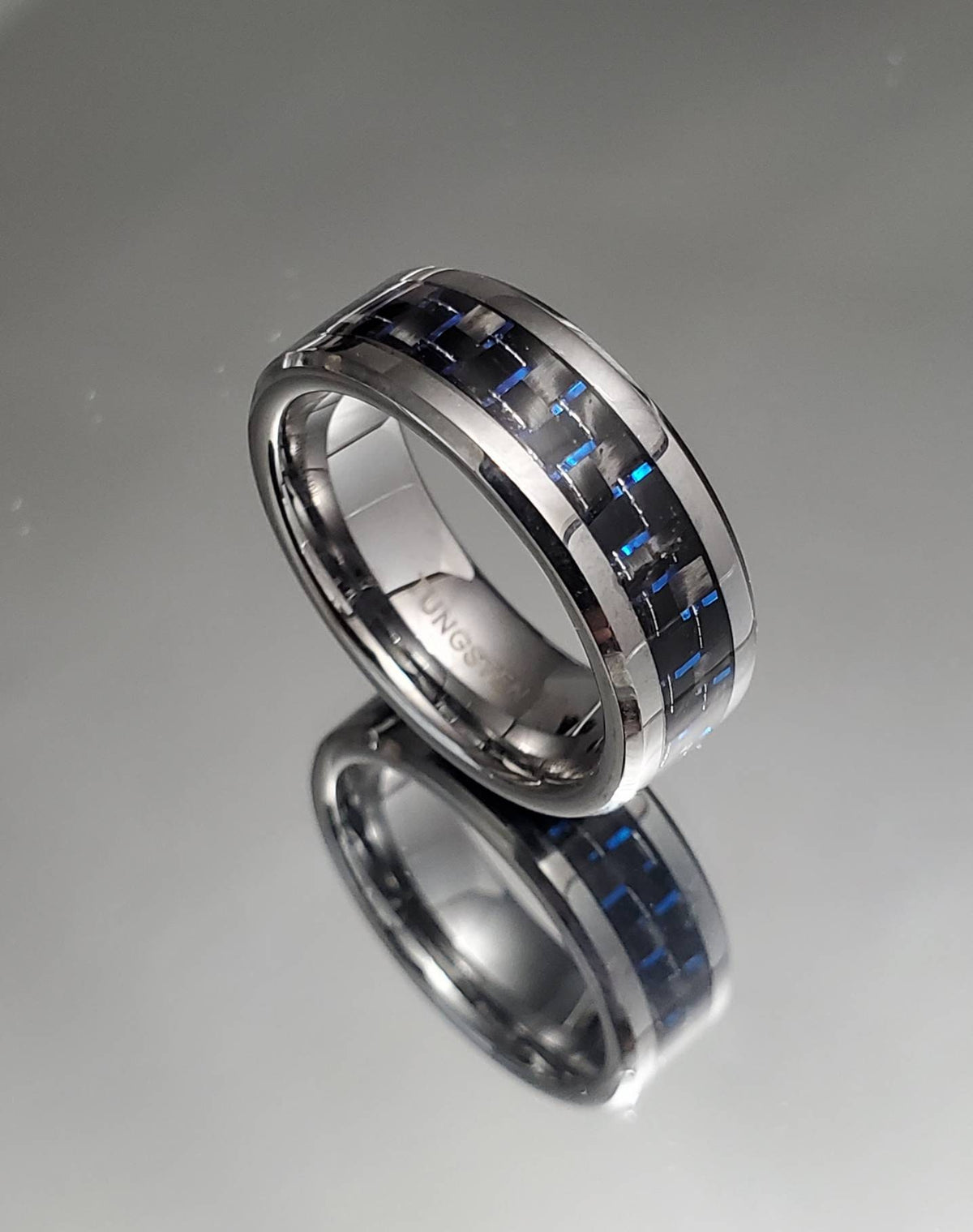 Men's Statement Ring – Tungsten with 8mm Band Width