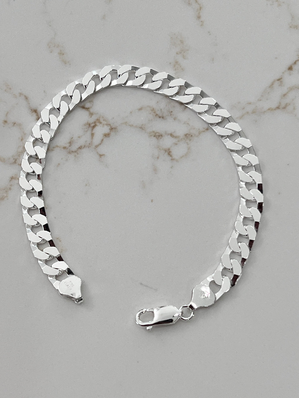 Square Link Unisex Bracelet – Sterling Silver