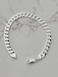 Square Link Unisex Bracelet – Sterling Silver