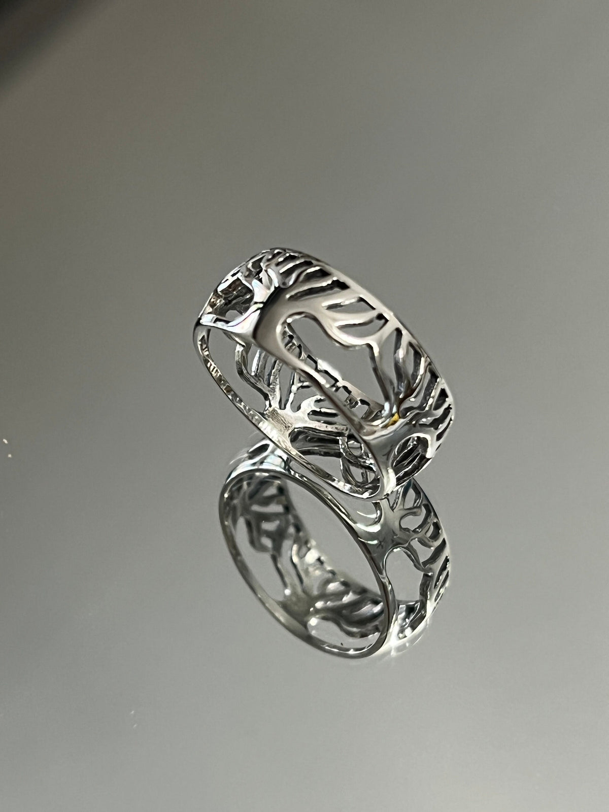 Tree of Life Men's Wedding Ring – Sterling Silver