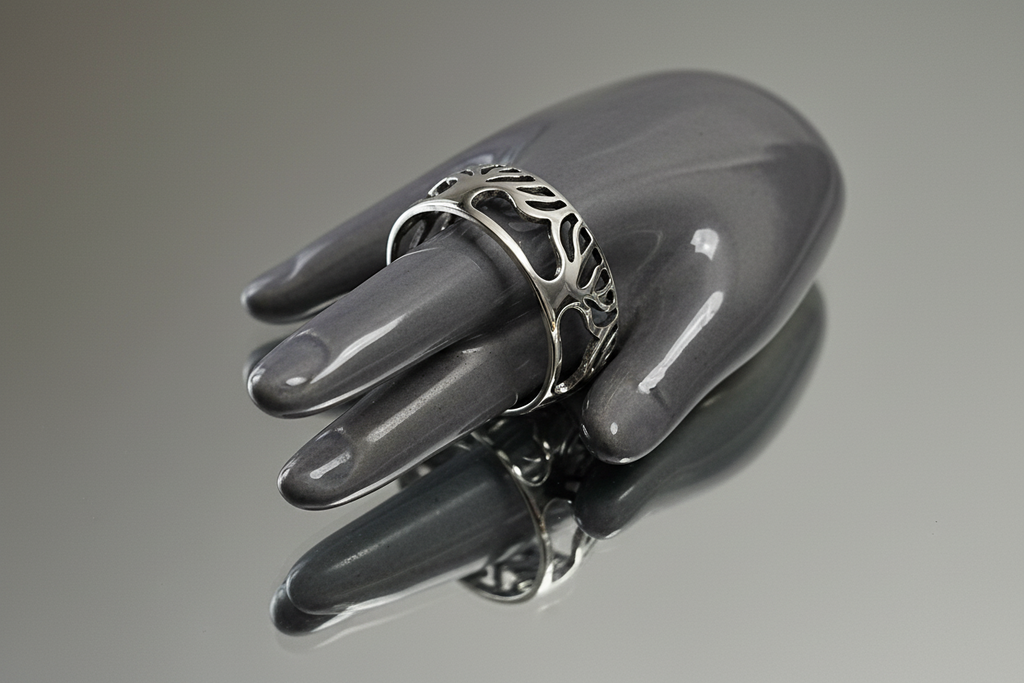 Tree of Life Men's Wedding Ring – Sterling Silver