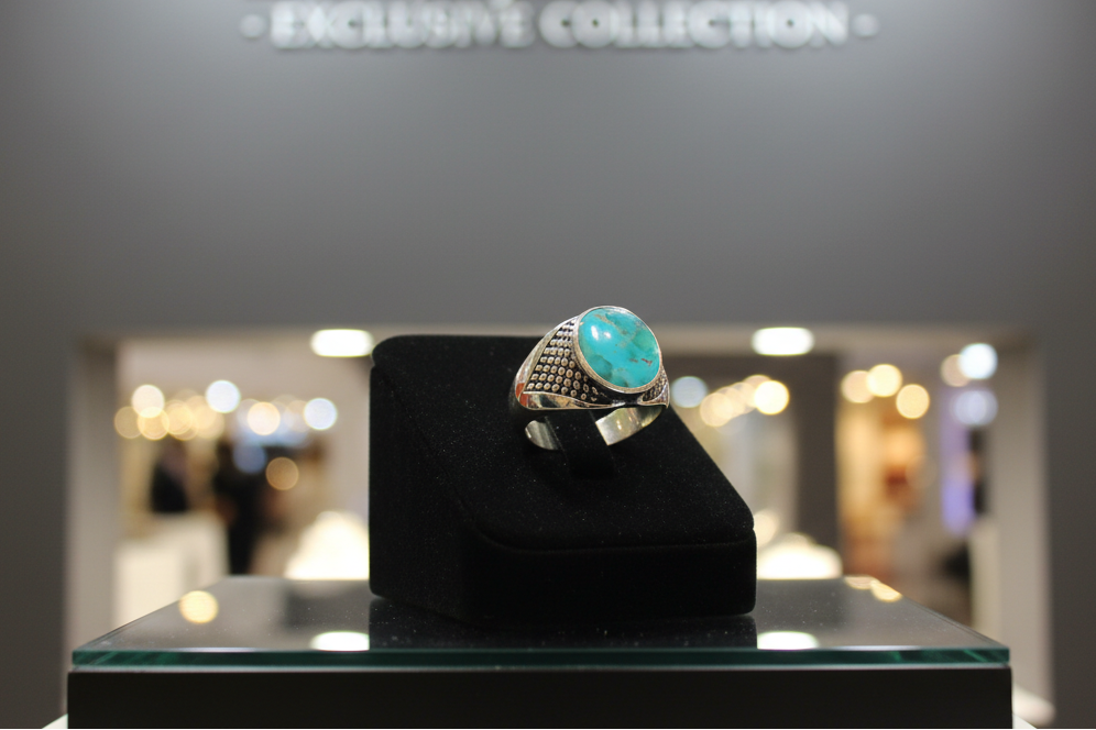 Turquoise Men's Ring, Sterling Silver Ring, 925 Stamped Ring, Signet Men's Band, Genuine Turquoise Stone for men