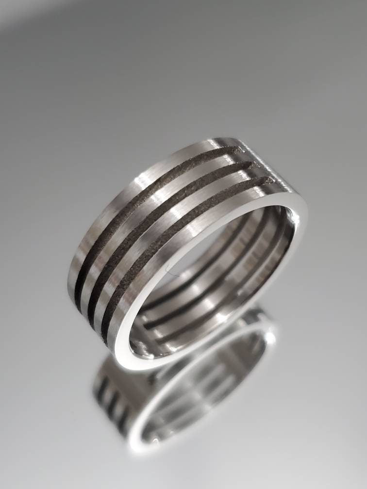 3 Stripes Band 316L Stainless Steel