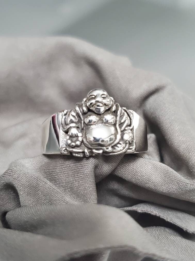 Sterling Silver 925 Buddha Ring