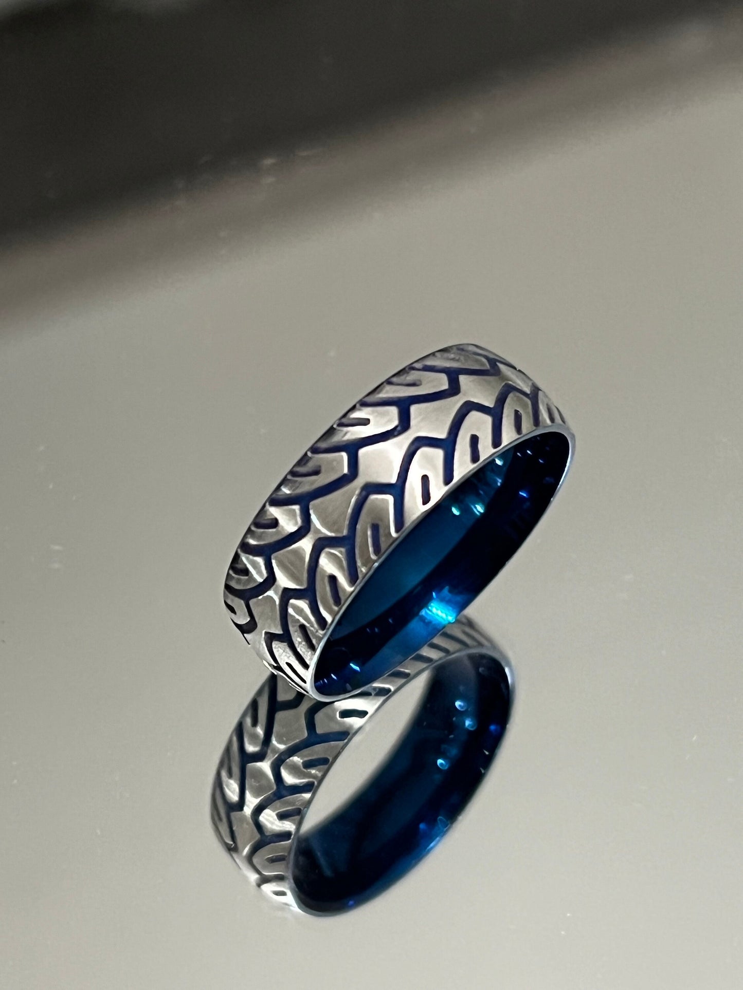 Blue Stainless Steel Tire Ring