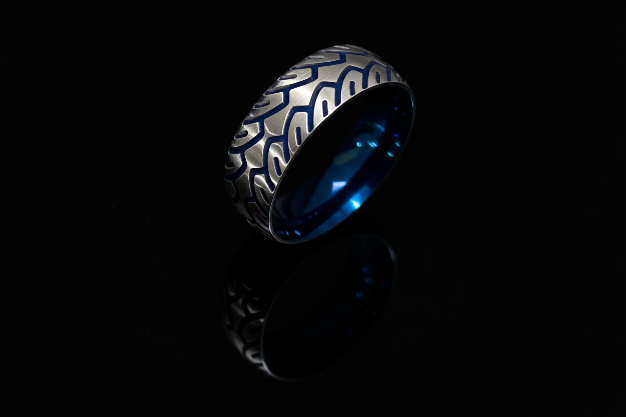 Blue Stainless Steel Tire Ring
