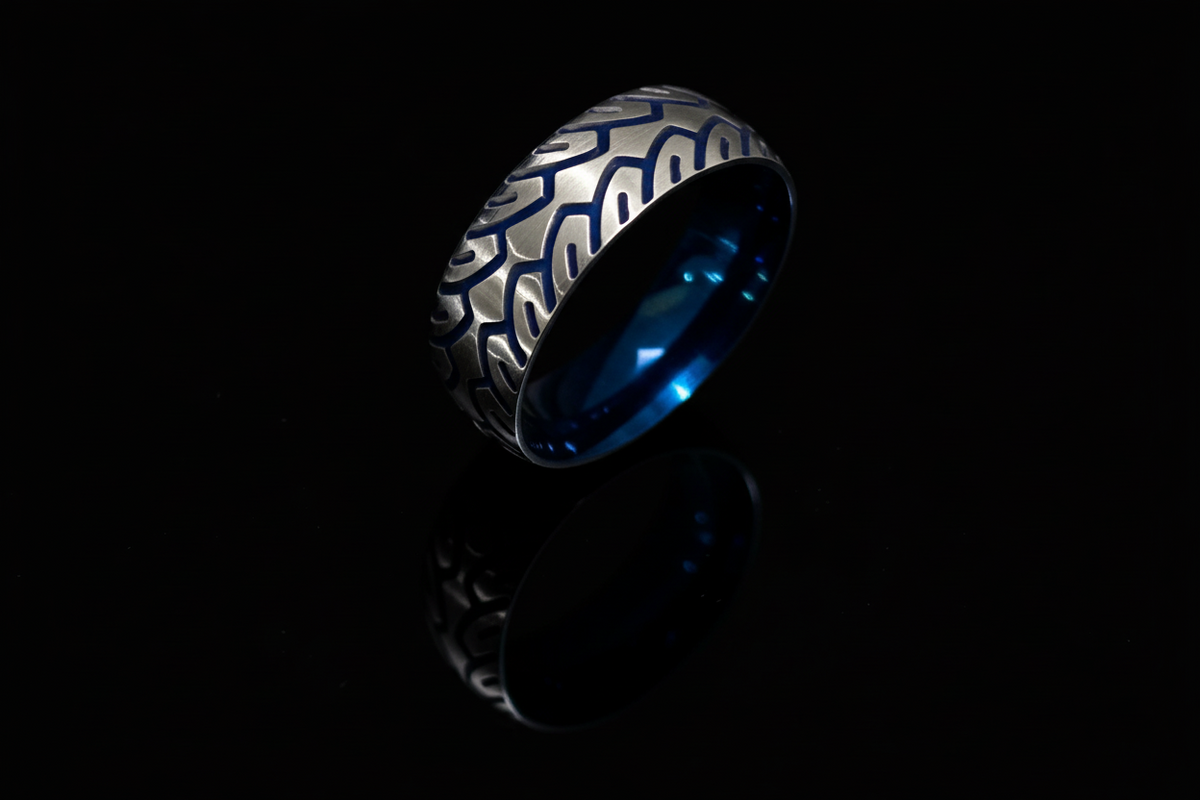 Blue Stainless Steel Tire Ring