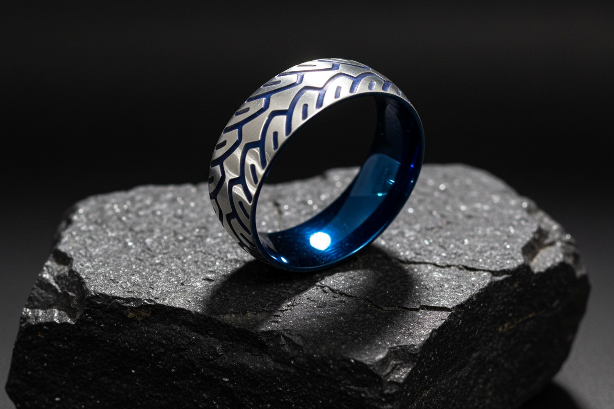 Blue Stainless Steel Tire Ring