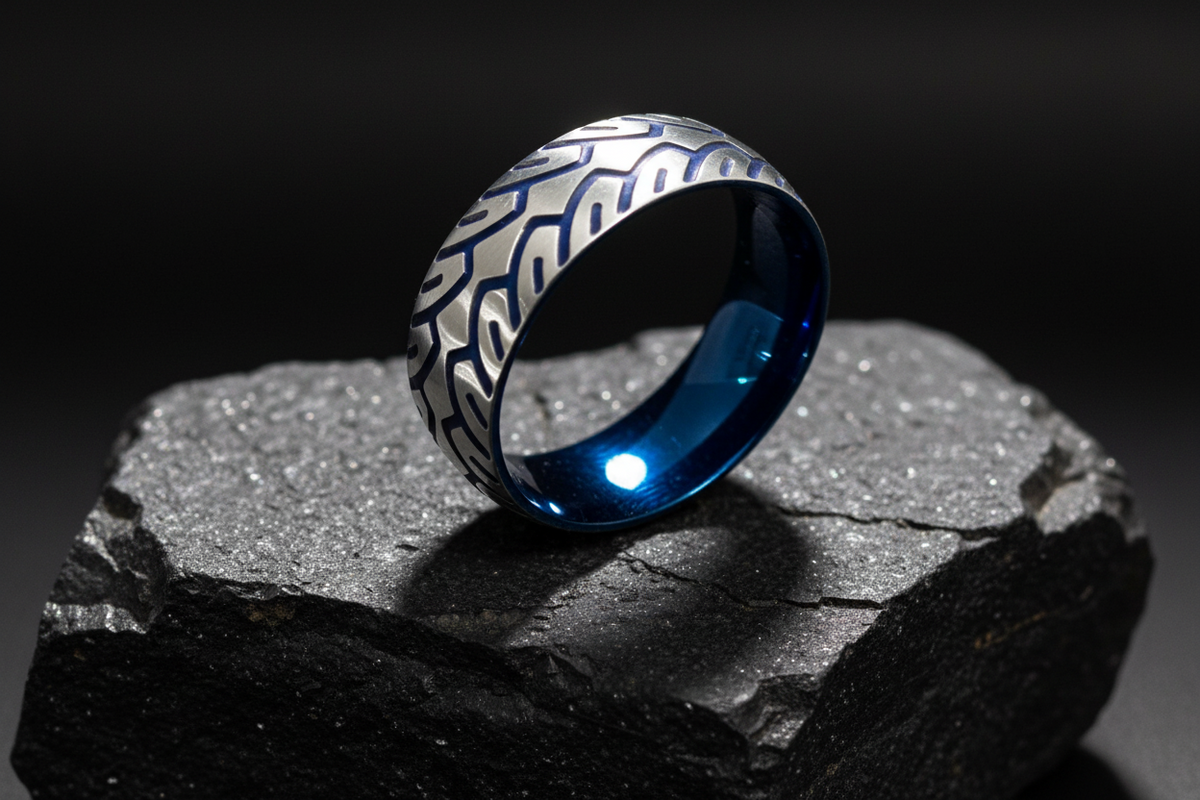 Blue Stainless Steel Tire Ring