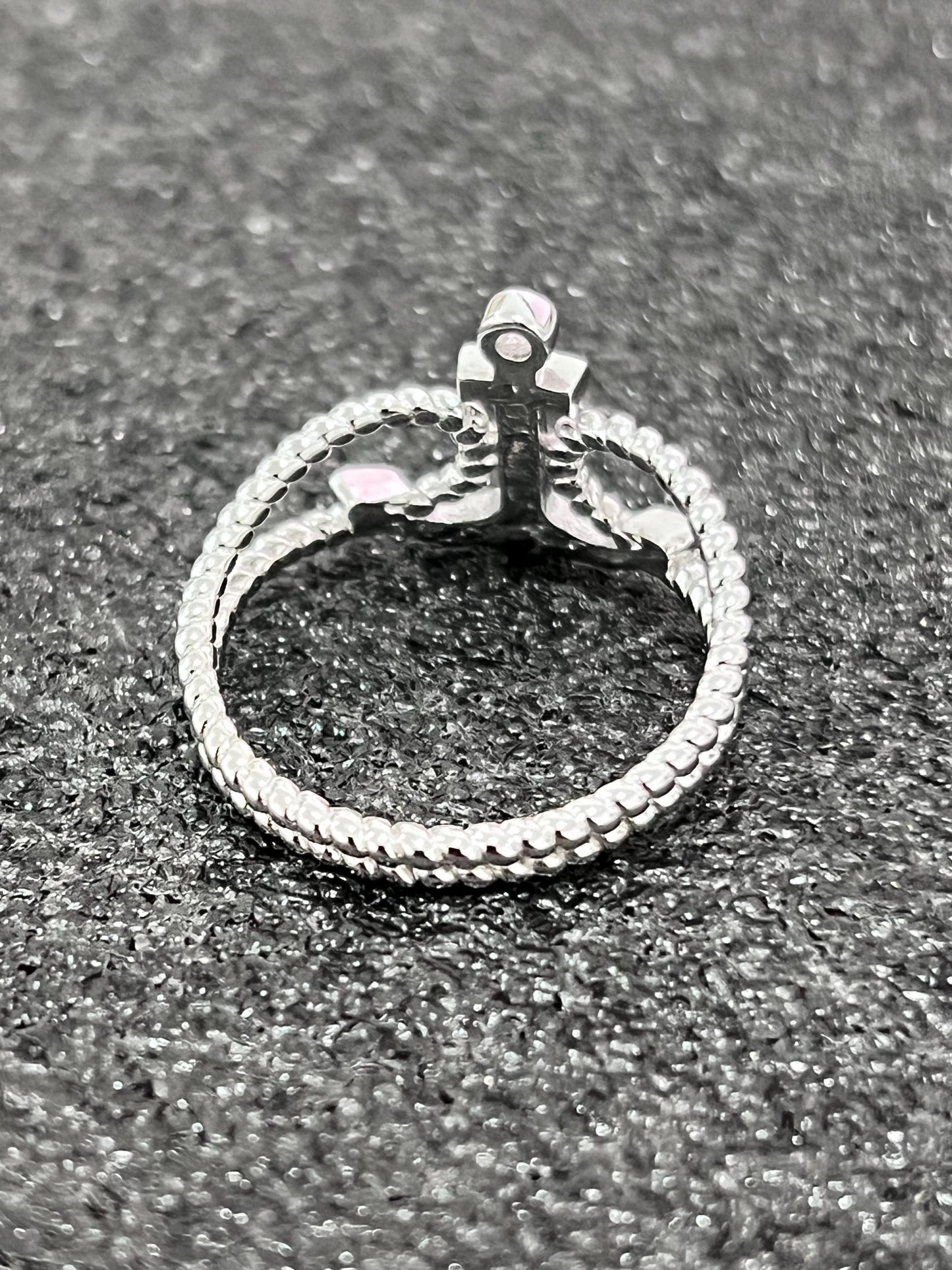 Rope and Anchor Men's Silver Ring