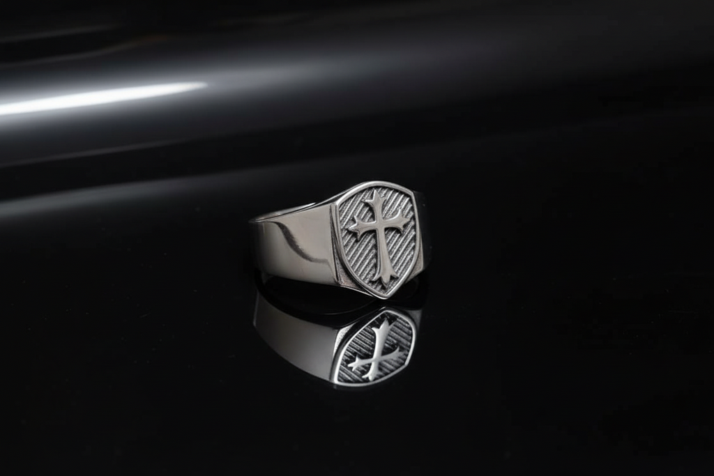 Cross Men's Ring – Sterling Silver