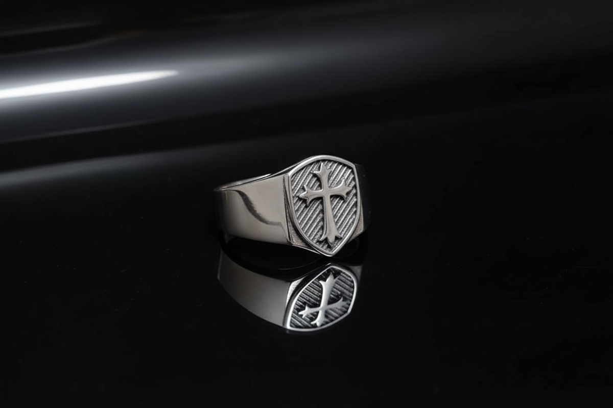 Cross Men's Ring – Sterling Silver