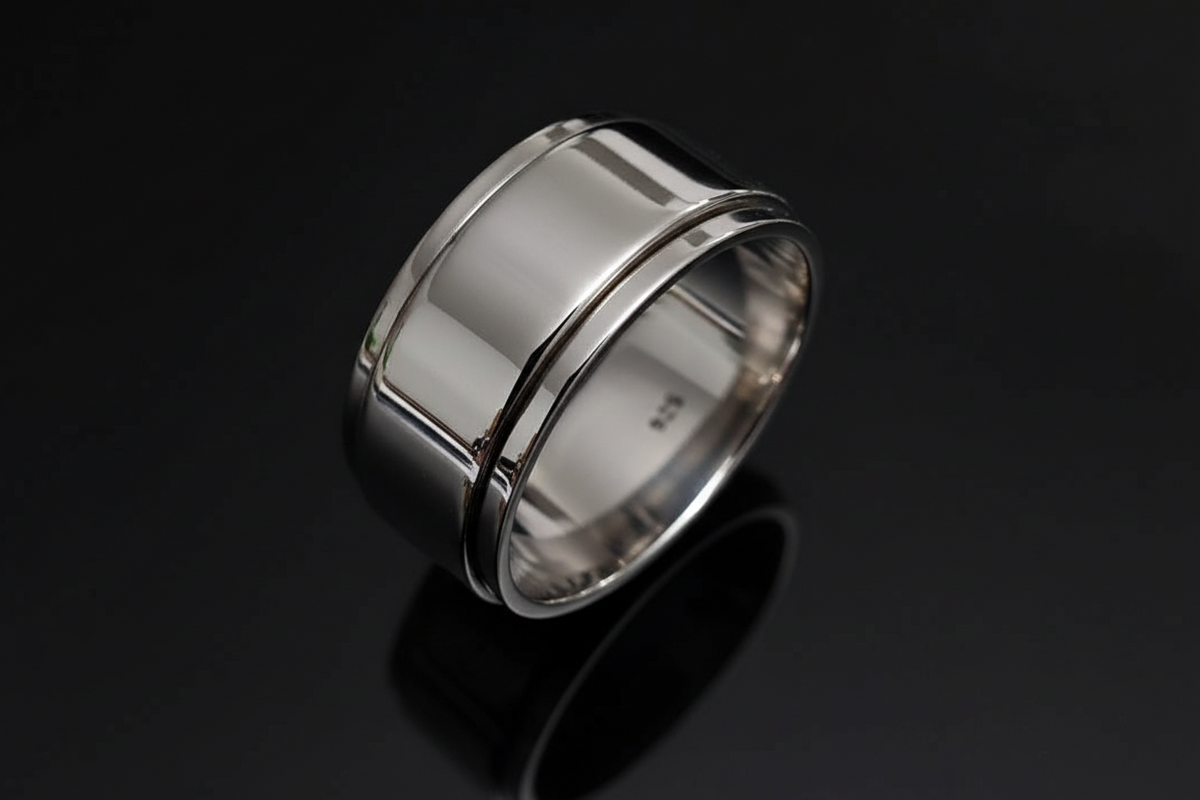 Wedding Ring – Sterling Silver with 10mm Band Width