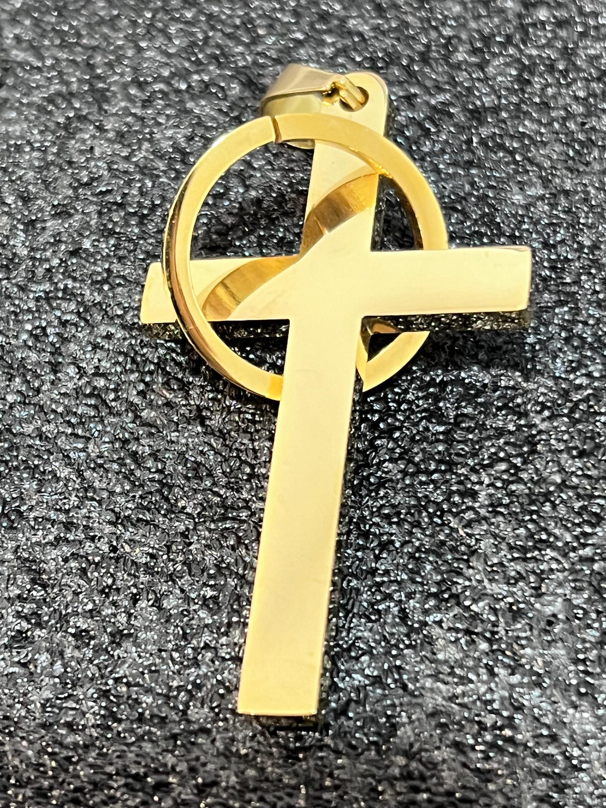 Pvd Coated Cross Men's Pendant – Stainless Steel