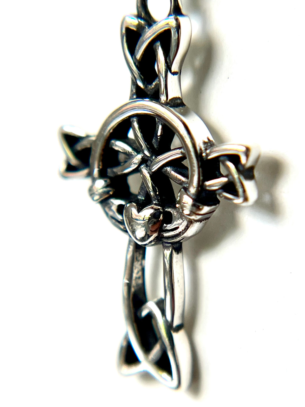 Celtic Irish Claddagh Pendant 925 Sterling Silver