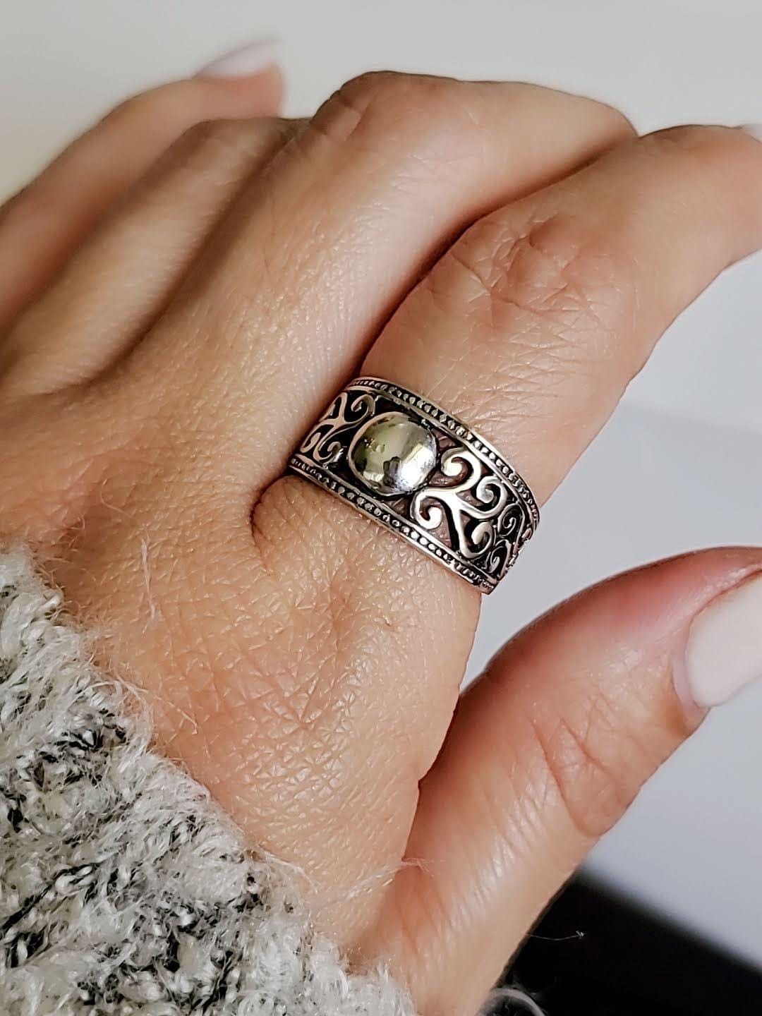 Bali Dome Statement Ring – Sterling Silver