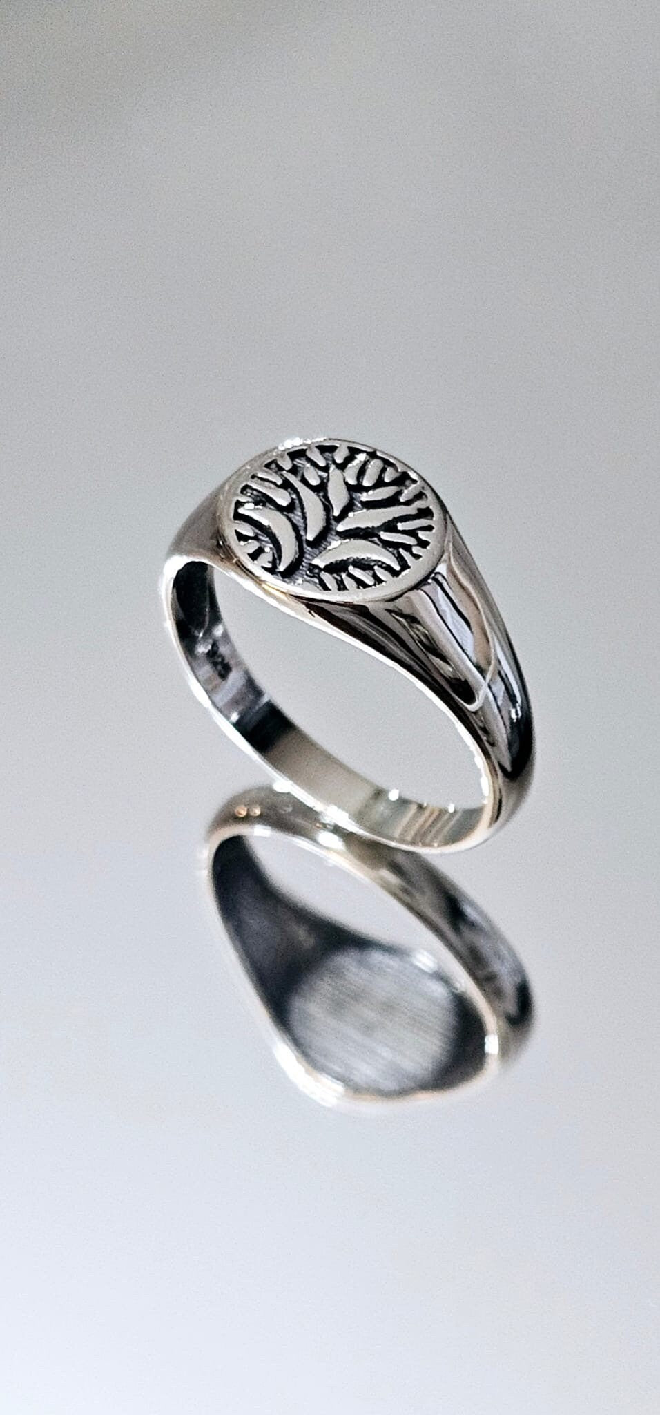 Sterling Silver Tree of Life Men's Ring, 11mm Wedding Band, Engagement, trendy