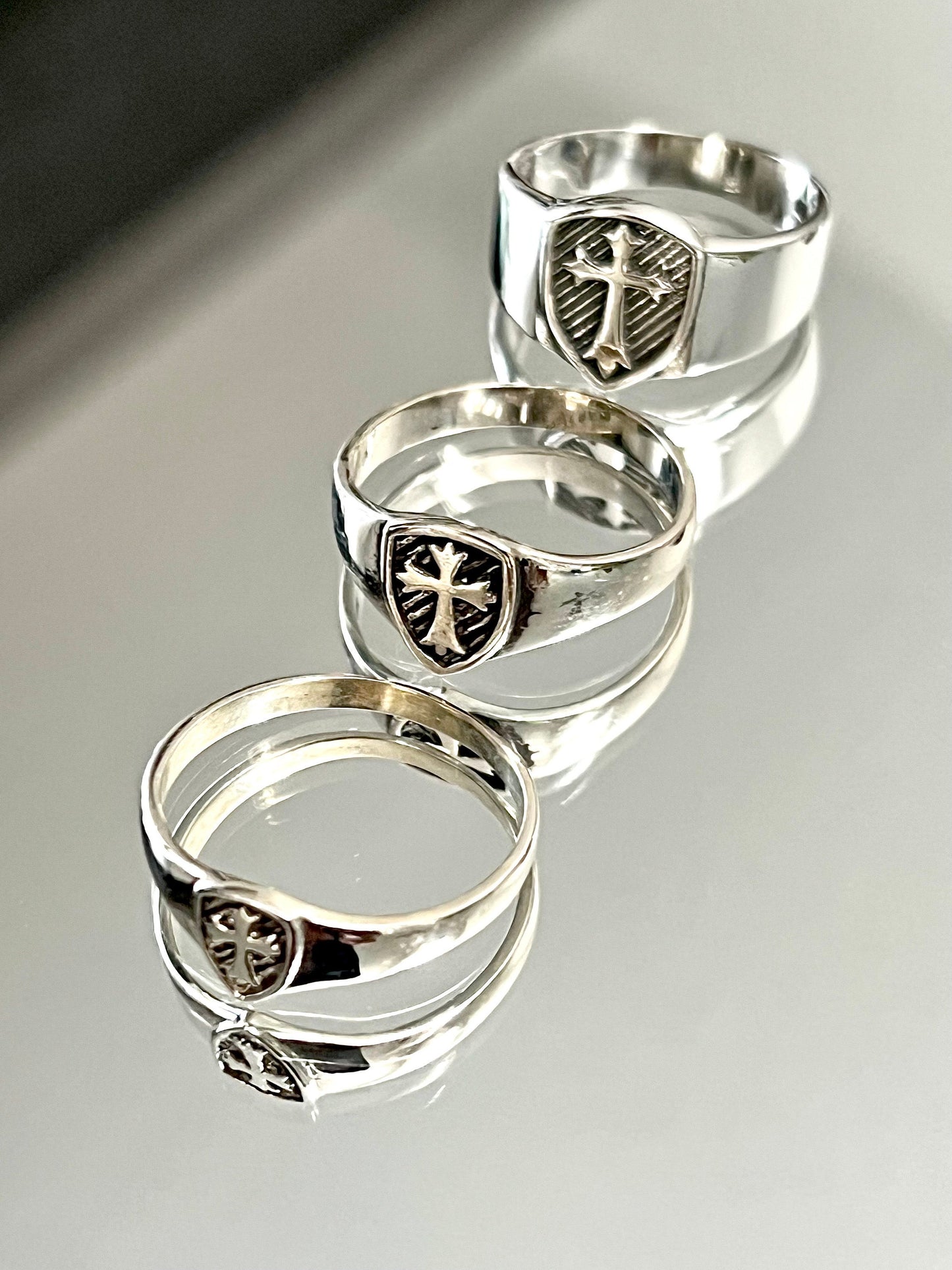 Cross Ring Men's Sterling Silver Ring