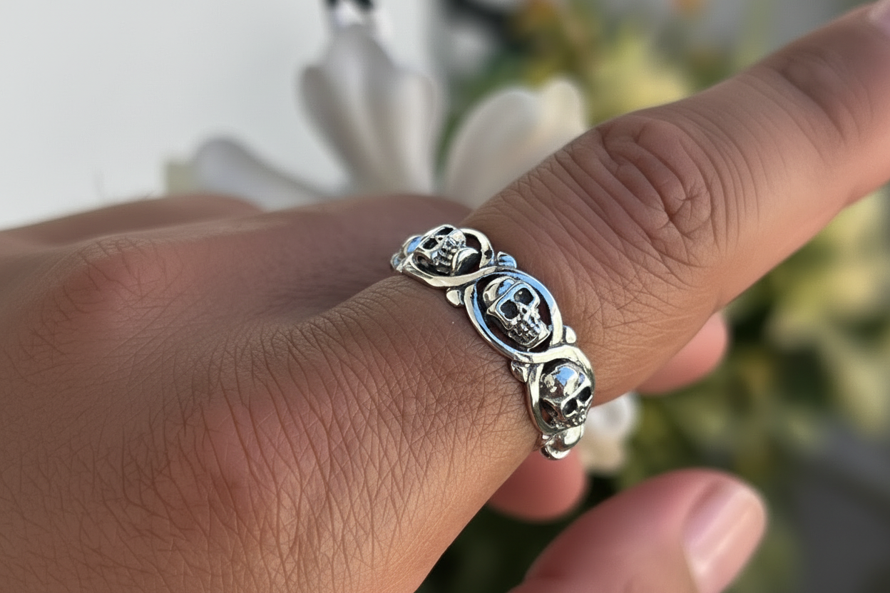 All Around Skulls Ring