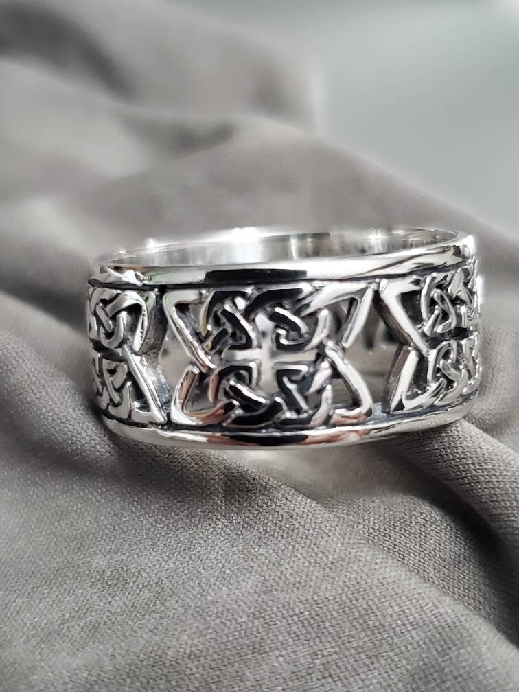 Celtic Design Sterling Silver 925 Band