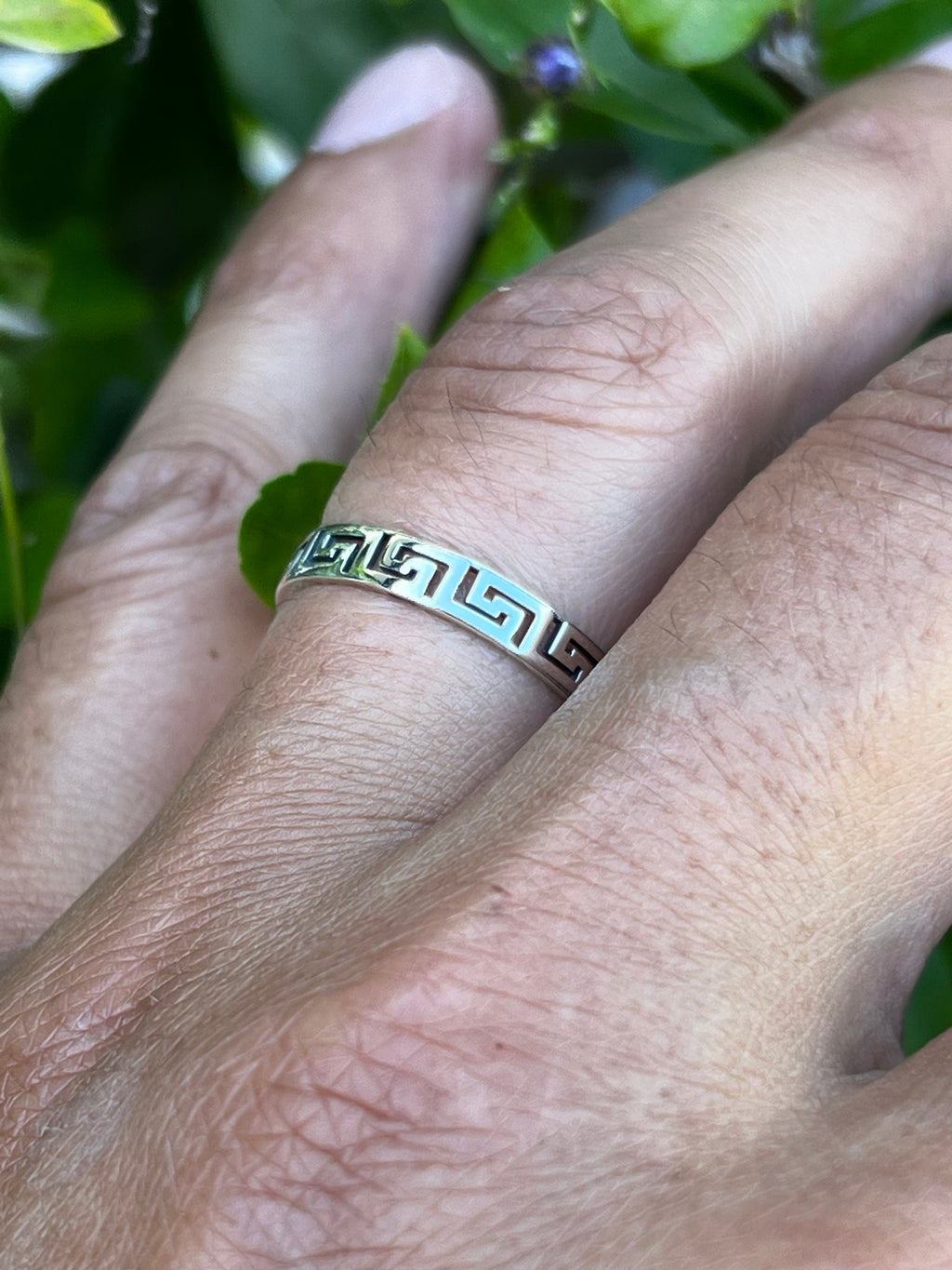 Greek Design Men's Statement Band – 925 Sterling Silver