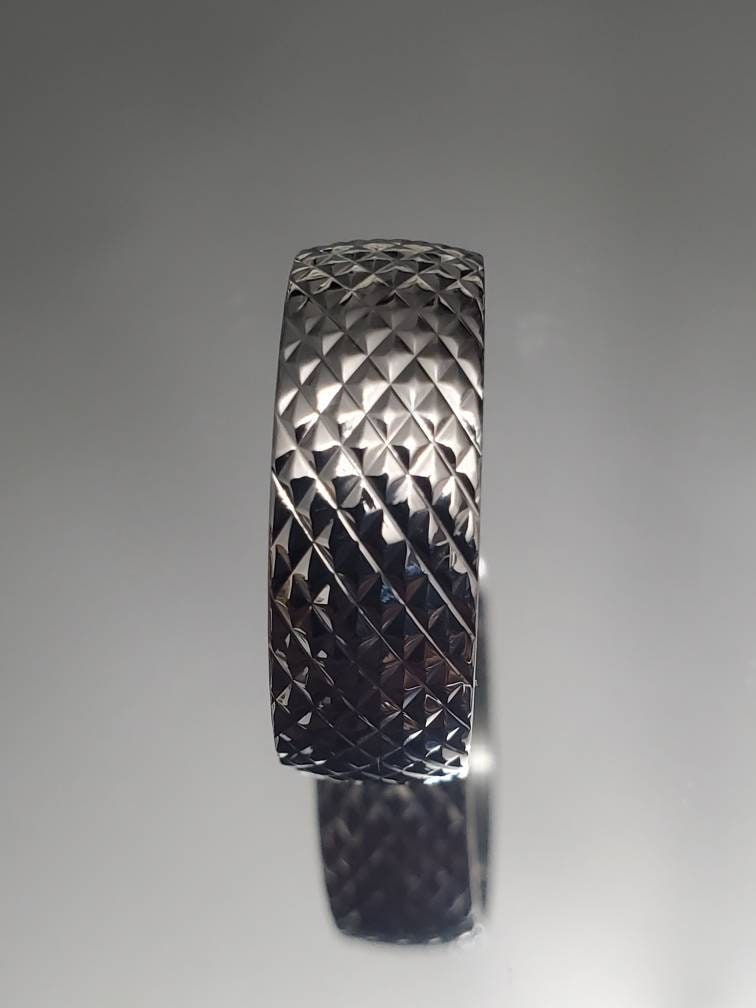 Stainless Steel 316L Men's Diamond Thread Design Ring