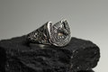 Horse Shoe Men's Ring – Sterling Silver