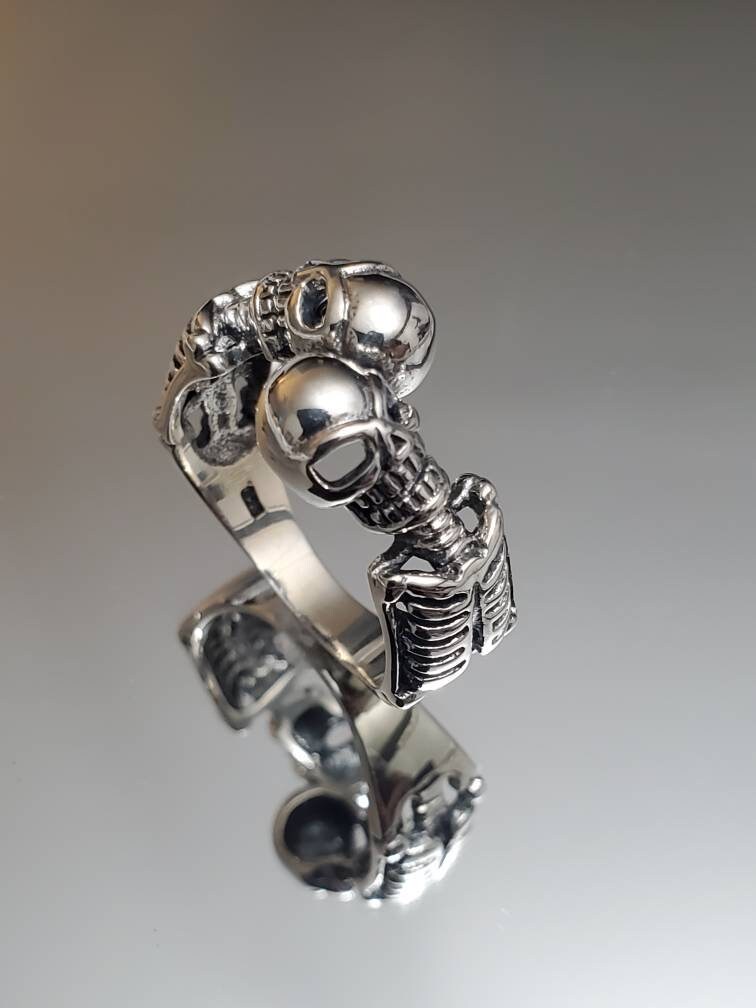 Skeleton Sterling Silver Ring