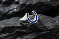 Horse Shoe Blue Rider Ring