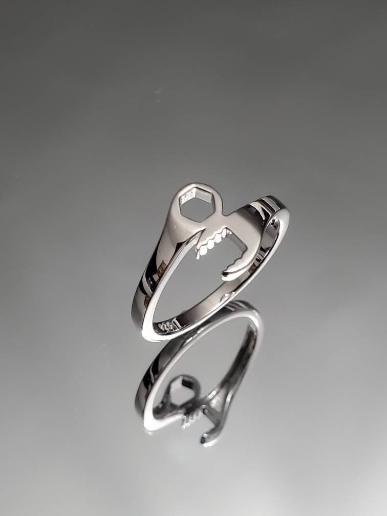 Wrench Women's Ring – Sterling Silver with High Polish Finish