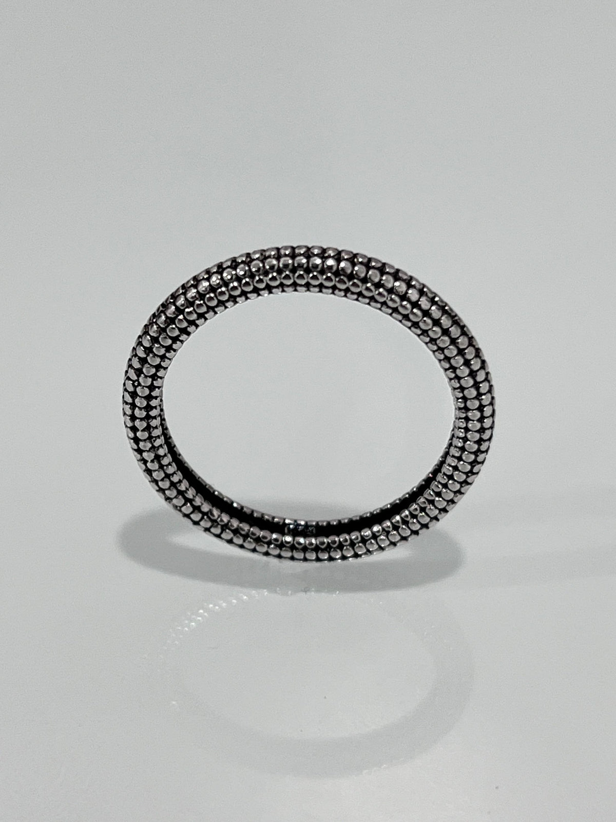 Beaded Unisex Ring – Sterling Silver