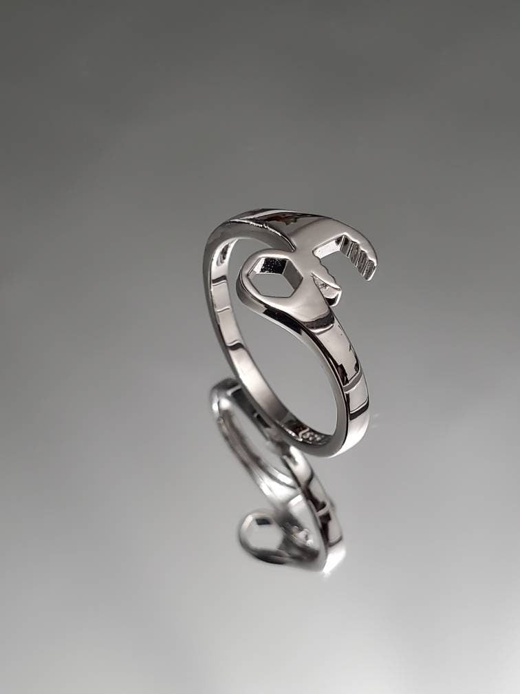 Wrench Women's Ring – Sterling Silver with High Polish Finish
