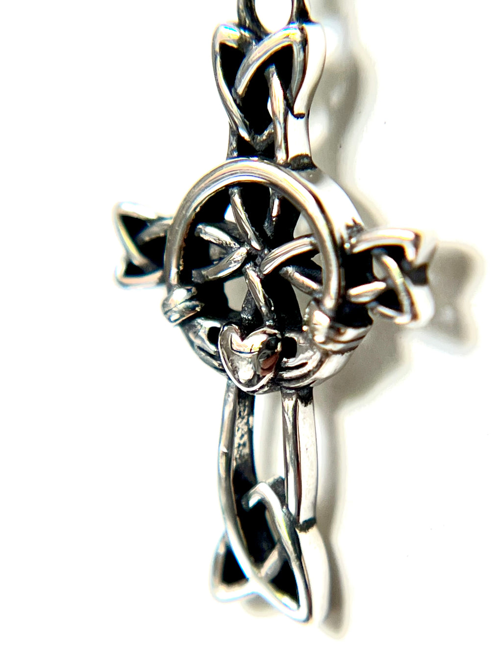 Celtic Irish Claddagh Pendant 925 Sterling Silver