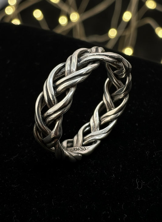 Braided 6mm Woven Unisex Wedding Ring or Daily Wear Band