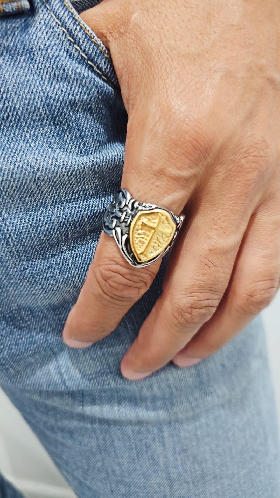 Cross Men's Ring – Stainless Steel